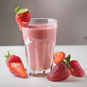 Smoothie de Fresa, Listo Pa Comer, Grey Background